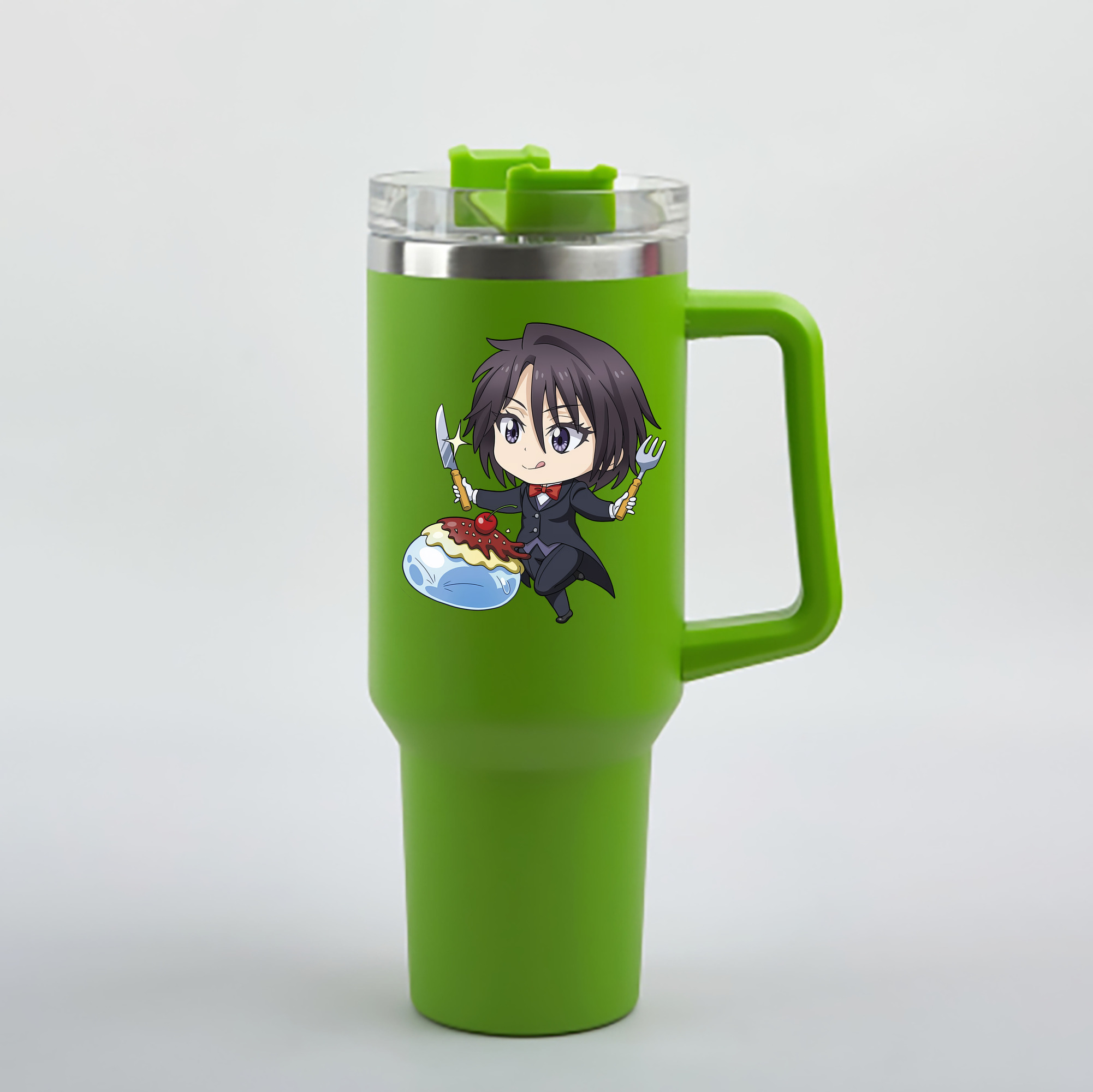 （画像用） 転スラ Regarding Reincarnated to Slime 1200mL車用タンブラー - クリスタルステッカー（プラスチックストロー付き）